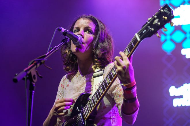 Carlotta Cosials of the band Hinds performs at ACL Live in the Moody Theater during South by Southwest on Friday, March, 15, 2024.