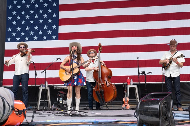 Sierra Ferrell performs in concert during Willie Nelson's 4th of July Picnic at Q2 Stadium on July 04, 2023 in Austin, Texas.