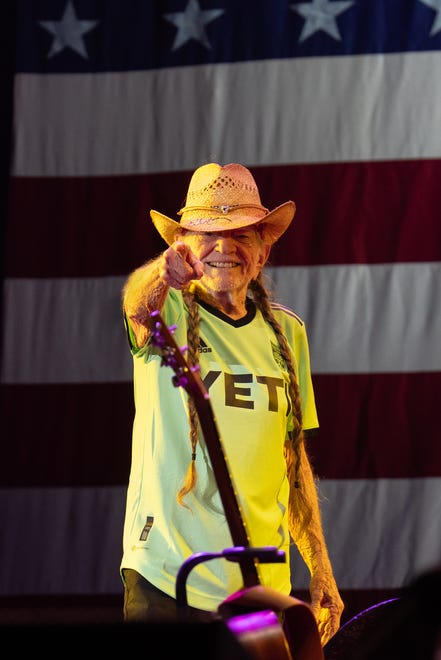 Willie Nelson performs in concert during Willie Nelson's 4th of July Picnic at Q2 Stadium on July 04, 2023 in Austin, Texas.